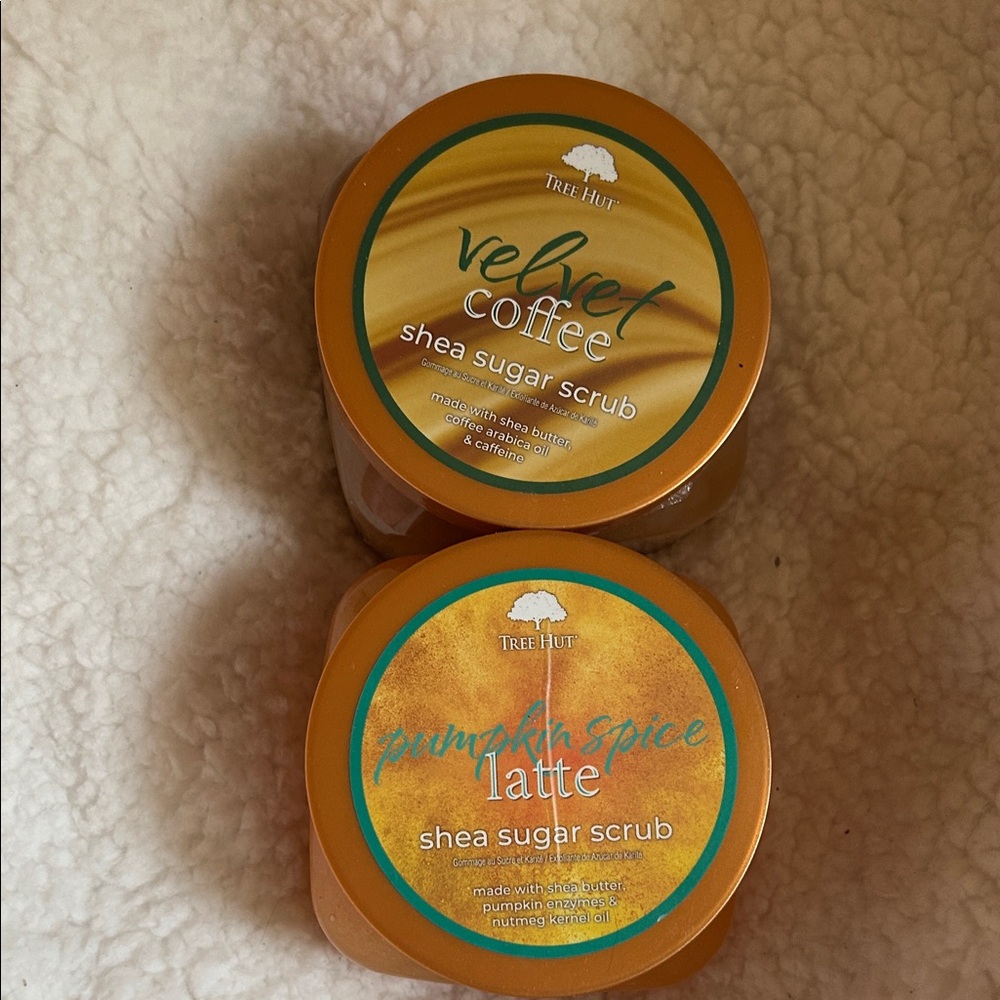 Tree Hut Velvet Coffee & Pumpkin Spice Latte Shea Sugar Scrub Duo